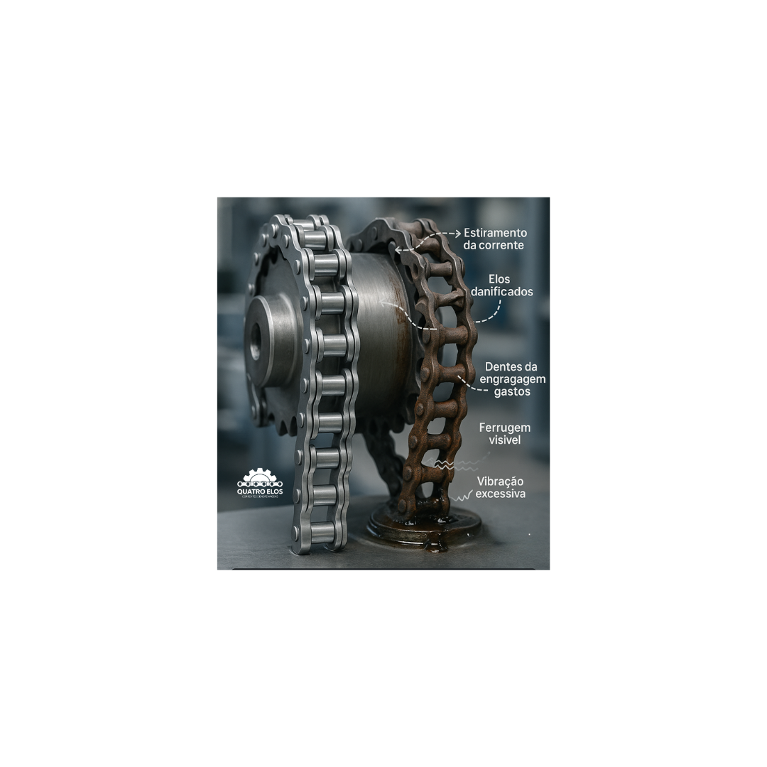 Quatro Elos Correntes e Engrenagens - sinais-de-que-sua-corrente-precisa-ser-trocada
