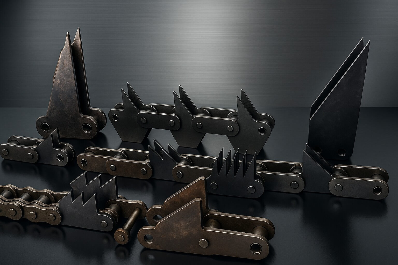 Quatro Elos Correntes e Engrenagens - arrastadores-para-toras